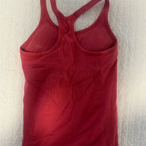 Lulu lemon Red Ribbed Tank Top - Picture 3 of 5